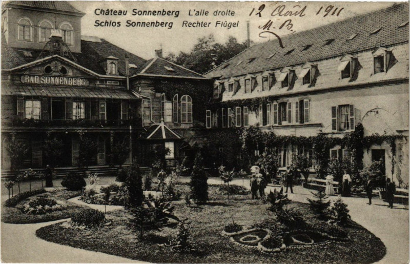 Carte postale ancienne Chateau Sonnenberg - Schloss Sonnenberg - L'aile Droite