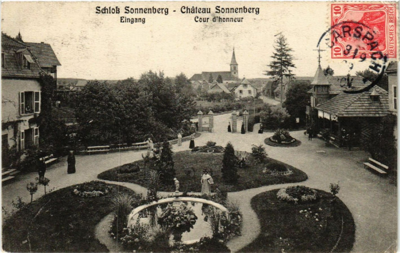 Carte postale ancienne Chateau Sonnenberg Schloss Sonnenberg Cour d'Honneur Eingang