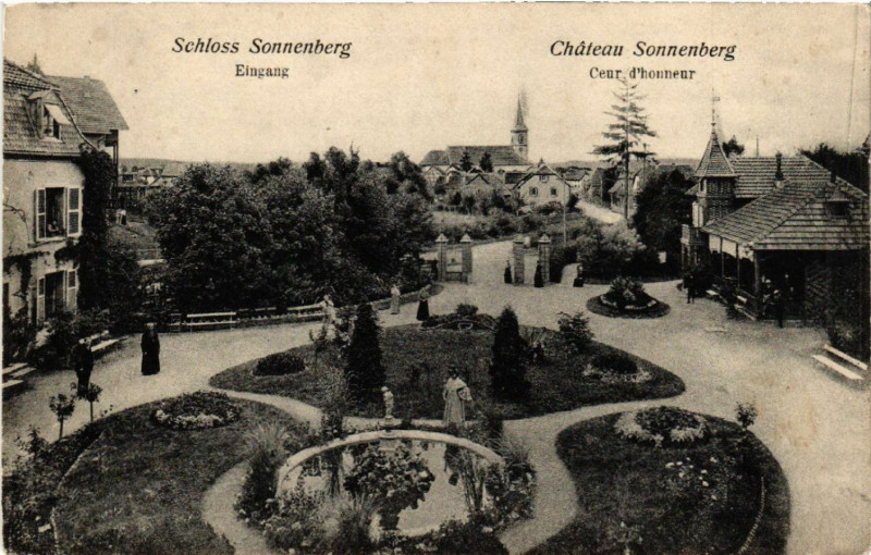 Carte postale ancienne Chateau Sonnenberg Schloss Sonnenberg Cour d'Honneur Eingang