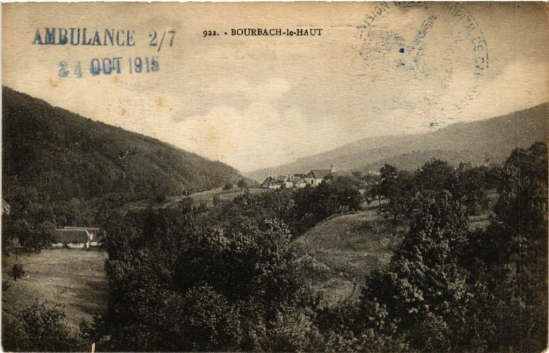Carte postale ancienne Bourbach-le-Haut - Panorama à Bourbach-le-Haut