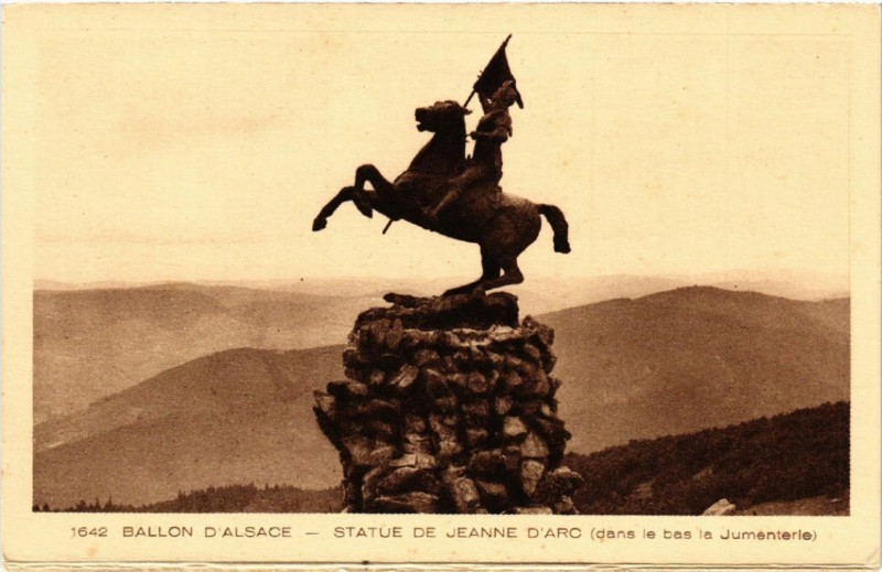 Carte postale ancienne Ballon D'Alsace - Statue de Jeanne D'Arc