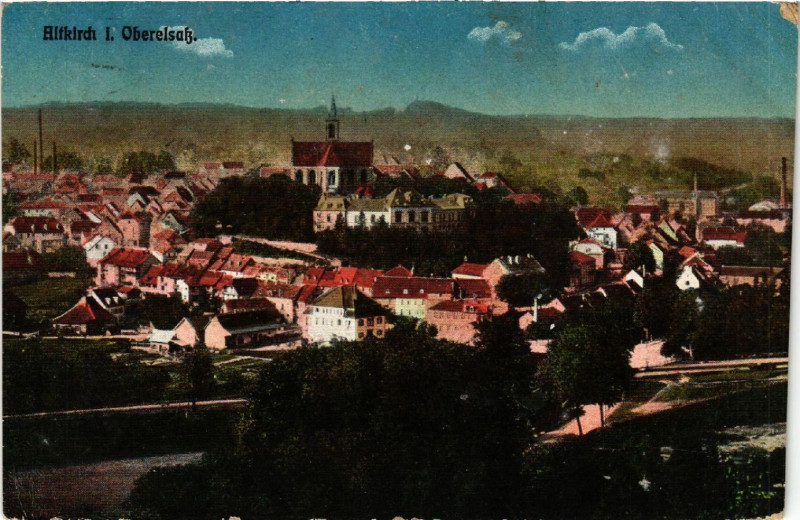 Carte postale ancienne Altkirch - Vue générale à Altkirch