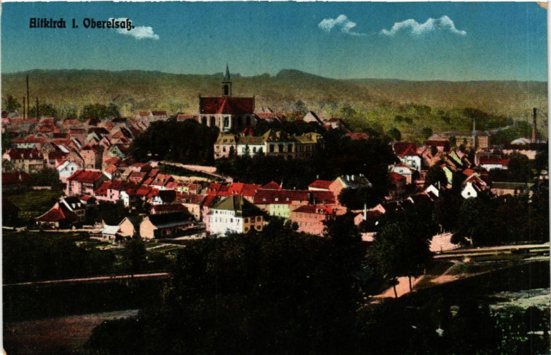 Carte postale ancienne Altkirch - Vue générale à Altkirch