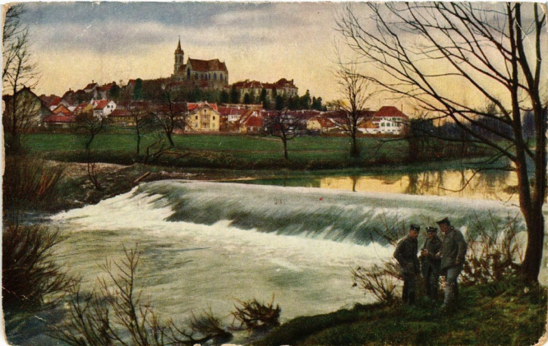 Carte postale ancienne Altkirch - Vue générale à Altkirch