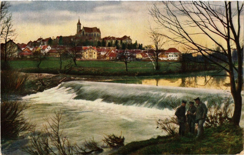 Carte postale ancienne Altkirch - Vue - Scene à Altkirch