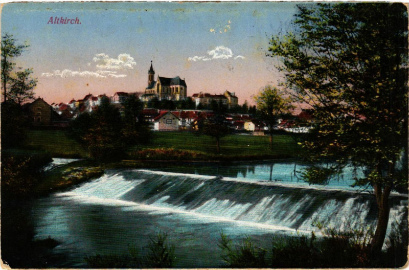 Carte postale ancienne Altkirch - Vue - Scene à Altkirch
