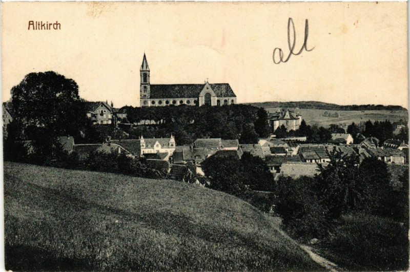 Carte postale ancienne Altkirch - Vue - Panorama à Altkirch