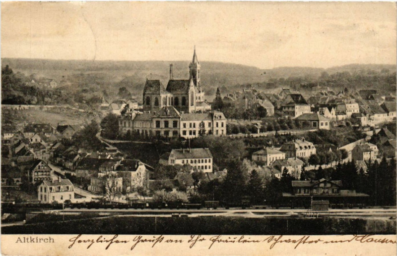 Carte postale ancienne Altkirch - Totalansicht - Vue générale à Altkirch