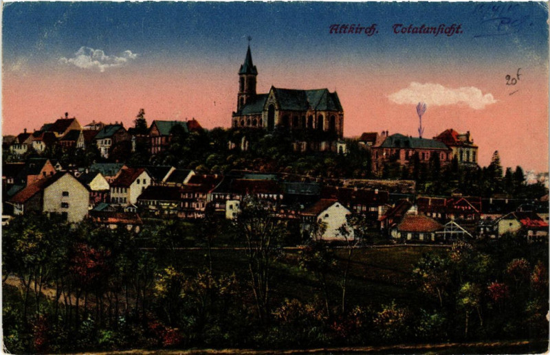 Carte postale ancienne Altkirch - Totalansicht - Vue générale à Altkirch