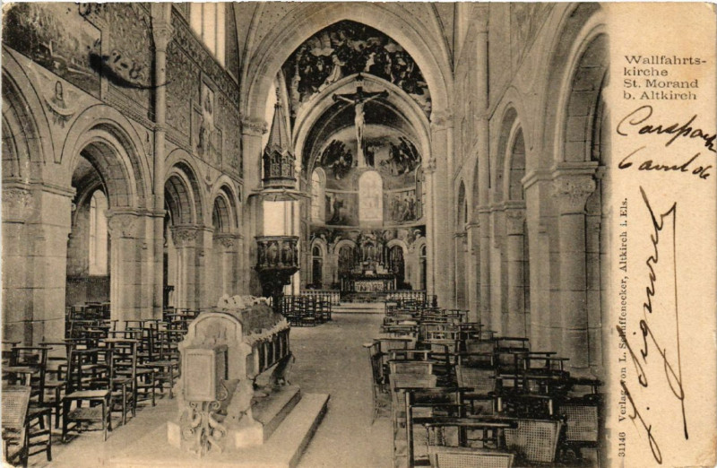 Carte postale ancienne Altkirch - Saint-Morand - Wallfahrts-Kirche à Altkirch
