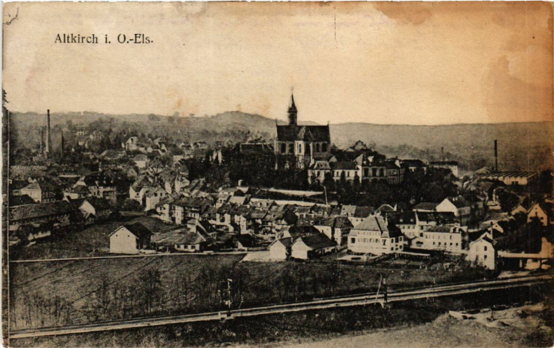 Carte postale ancienne Altkirch - Panorama - Vue générale à Altkirch