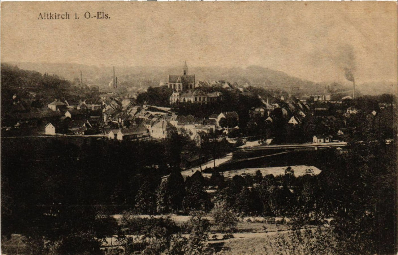 Carte postale ancienne Altkirch - Panorama - Vue générale à Altkirch