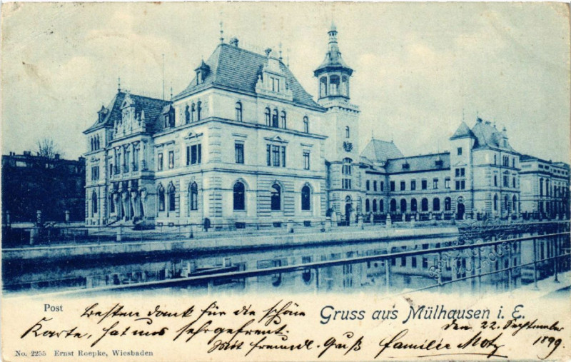 Carte postale ancienne Mulhausen - Mulhouse - Post à Mulhouse