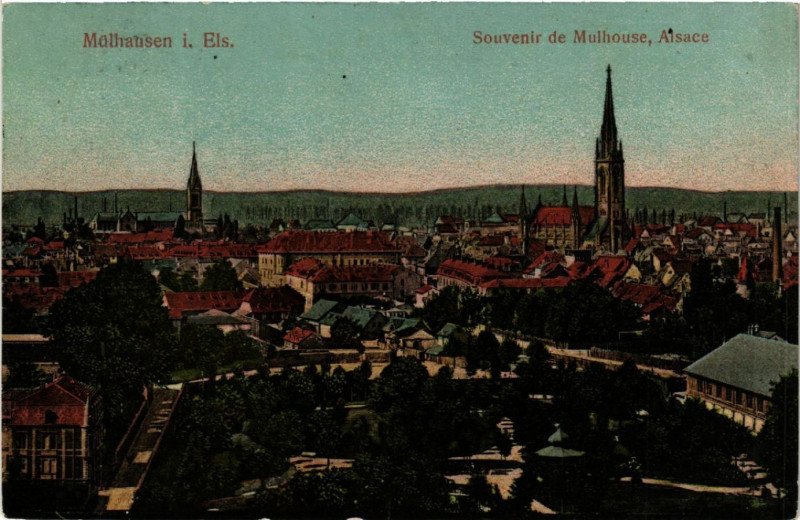 Carte postale ancienne Mulhausen - Mulhouse - Panorama à Mulhouse