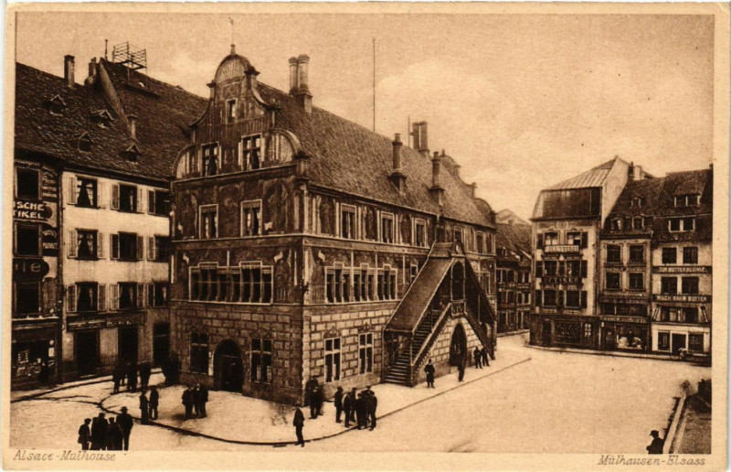 Carte postale ancienne Mulhausen - Mulhouse - Hotel de Ville - Rathaus à Mulhouse
