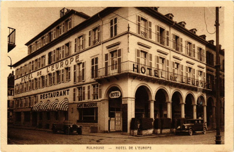 Carte postale ancienne Mulhausen - Mulhouse - Hotel de L'Europe à Mulhouse