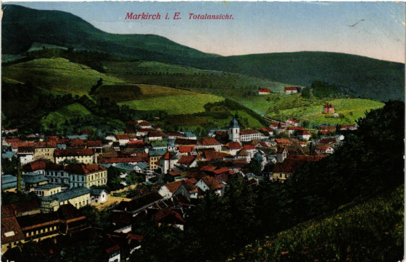 Carte postale ancienne Markirch - Sainte-Marie-aux-Mines - Totalansicht - Vue générale à Sainte-Marie-aux-Mines