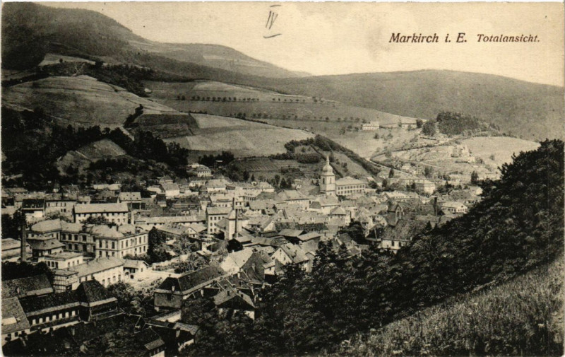 Carte postale ancienne Markirch - Sainte-Marie-aux-Mines - Totalansicht - Vue générale à Sainte-Marie-aux-Mines