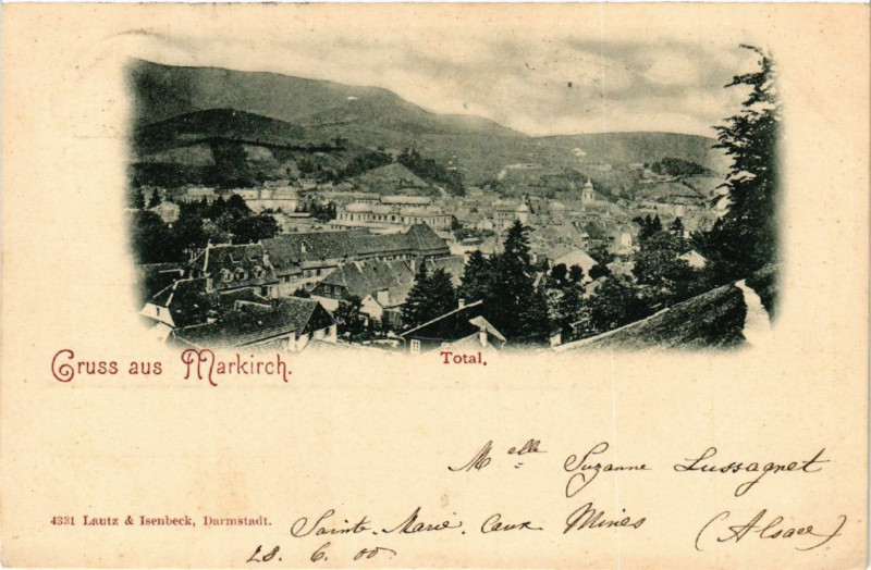 Carte postale ancienne Markirch - Sainte-Marie-aux-Mines - Total - Vue générale à Sainte-Marie-aux-Mines