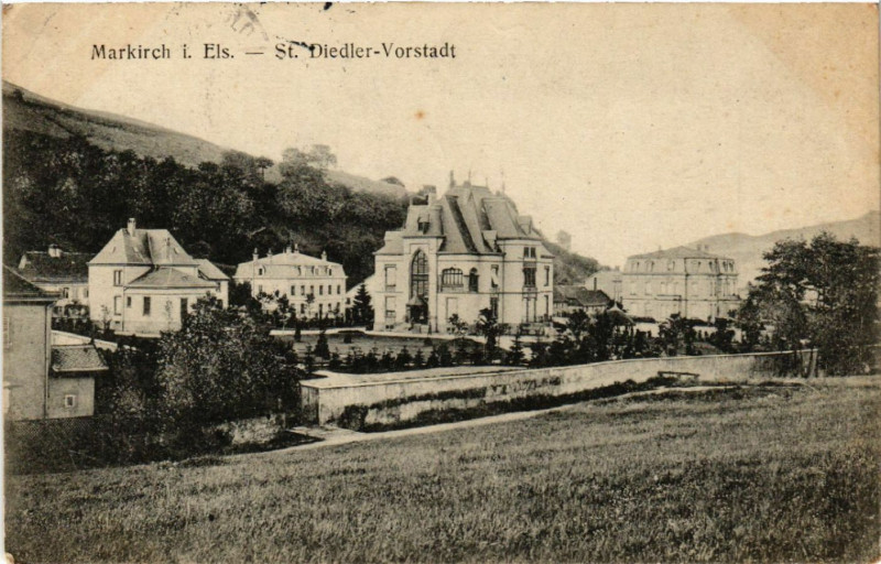 Carte postale ancienne Markirch - Sainte-Marie-aux-Mines - Saint-Diedler-Vorstadt à Sainte-Marie-aux-Mines