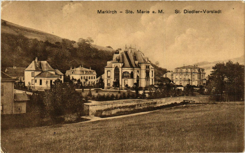 Carte postale ancienne Markirch - Sainte-Marie-aux-Mines - Saint-Diedler-Vorstadt à Sainte-Marie-aux-Mines