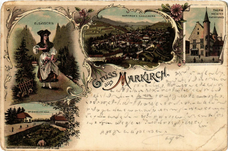 Carte postale ancienne Markirch - Sainte-Marie-aux-Mines - Scenes - Litho à Sainte-Marie-aux-Mines