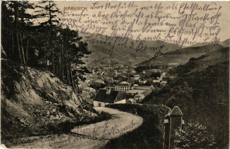 Carte postale ancienne Markirch - Sainte-Marie-aux-Mines - Scene - Vue à Sainte-Marie-aux-Mines