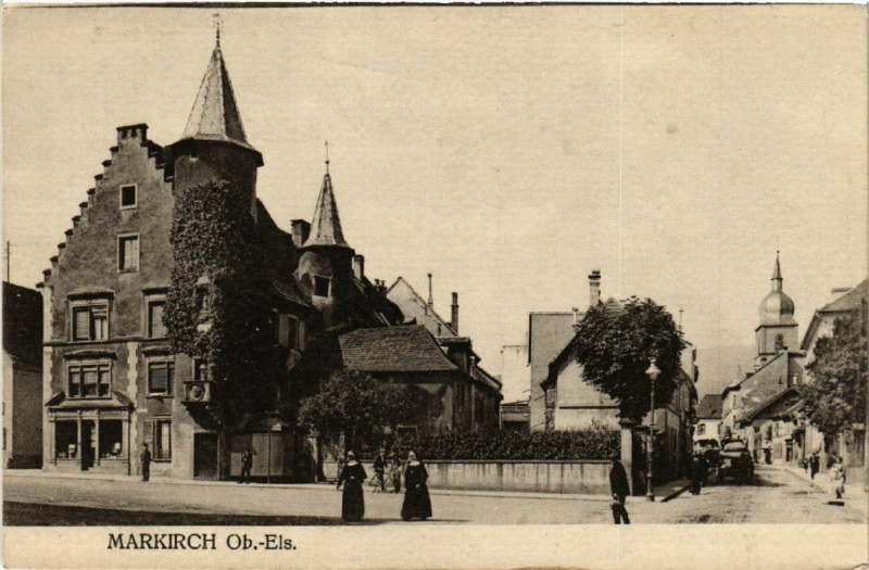 Carte postale ancienne Markirch - Sainte-Marie-aux-Mines - Rue - Strasse - Scene à Sainte-Marie-aux-Mines