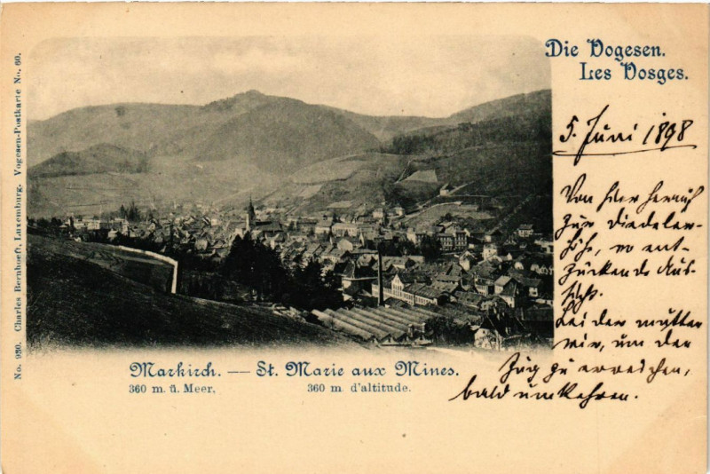 Carte postale ancienne Markirch - Sainte-Marie-aux-Mines - Panorama - Vue générale à Sainte-Marie-aux-Mines