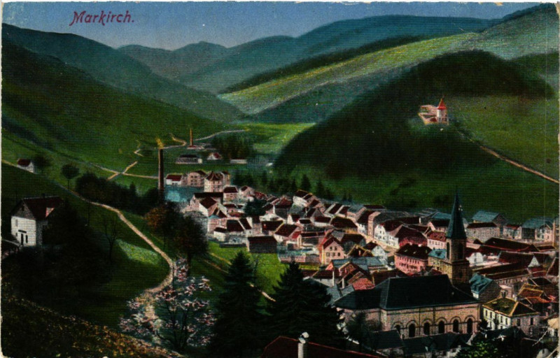 Carte postale ancienne Markirch - Sainte-Marie-aux-Mines - Panorama à Sainte-Marie-aux-Mines