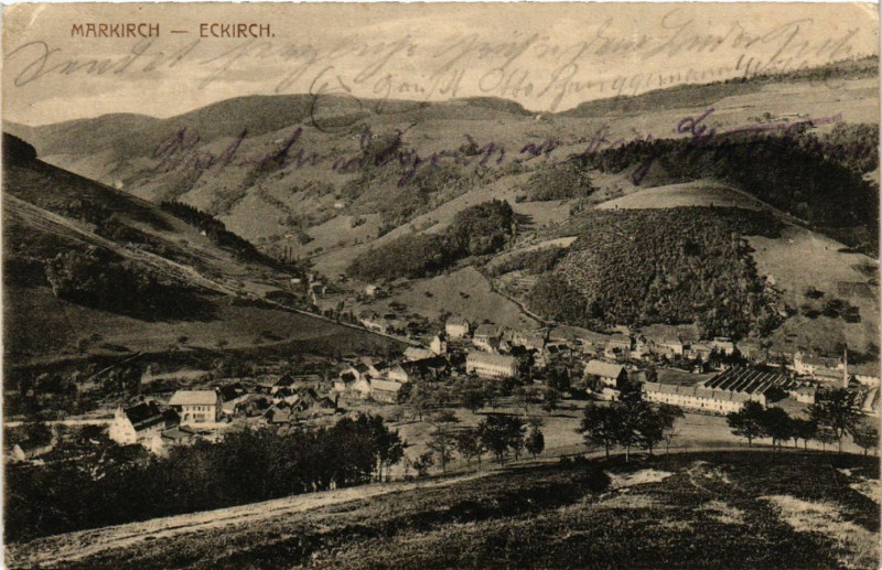 Carte postale ancienne Markirch - Sainte-Marie-aux-Mines - Eckirch - Panorama à Sainte-Marie-aux-Mines
