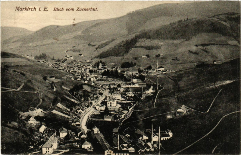 Carte postale ancienne Markirch - Sainte-Marie-aux-Mines - Blick vom Zuckerhut à Sainte-Marie-aux-Mines