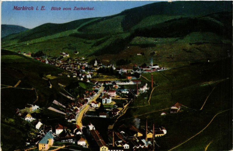 Carte postale ancienne Markirch - Sainte-Marie-aux-Mines - Blick vom Zuckerhut à Sainte-Marie-aux-Mines