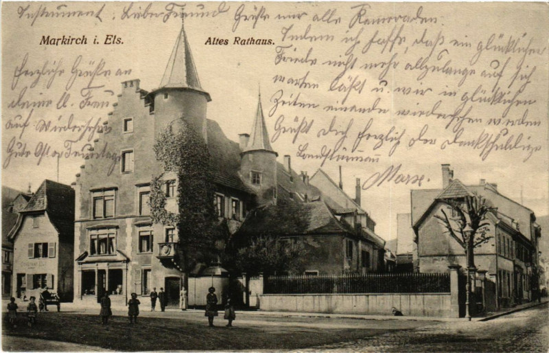 Carte postale ancienne Markirch - Sainte-Marie-aux-Mines - Altes Rathaus à Sainte-Marie-aux-Mines