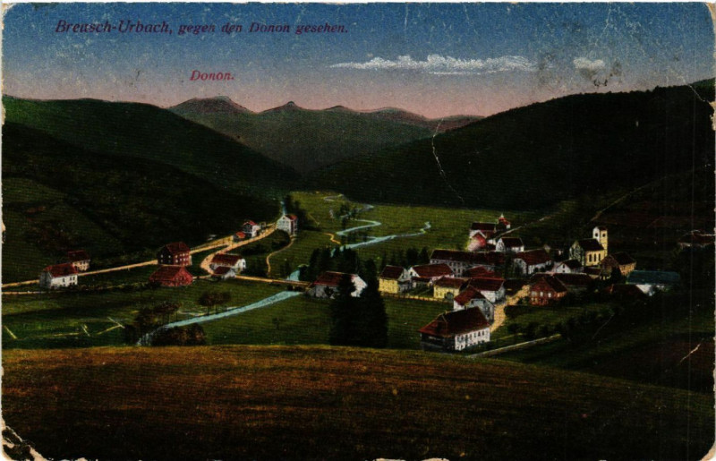 Carte postale ancienne Breusch-Urbach - Fouday - Gegen den Donon Gesehen