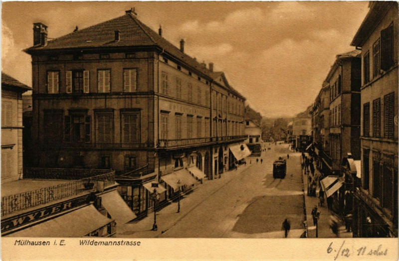 Carte postale ancienne Mulhausen - Mulhouse - Wildemannstrasse à Mulhouse