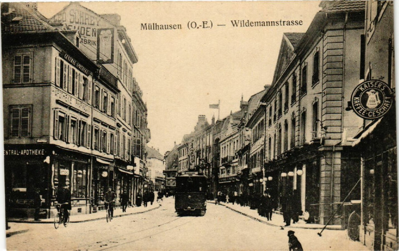 Carte postale ancienne Mulhausen - Mulhouse - Wildemannstrasse à Mulhouse