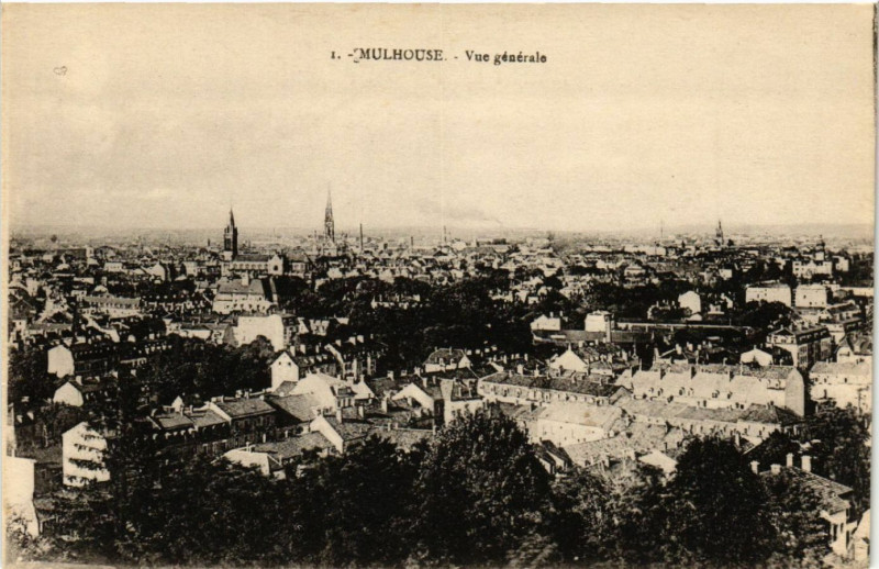 Carte postale ancienne Mulhausen - Mulhouse - Vue générale à Mulhouse
