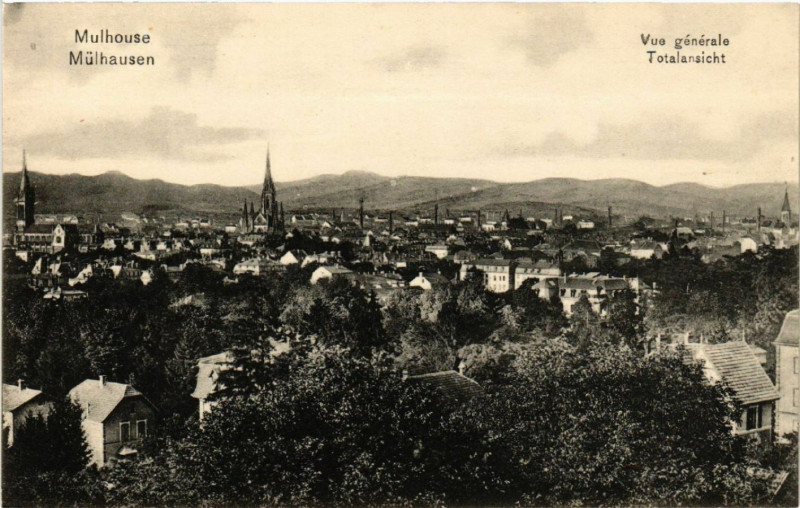 Carte postale ancienne Mulhausen - Mulhouse - Totalansicht - Vue générale à Mulhouse