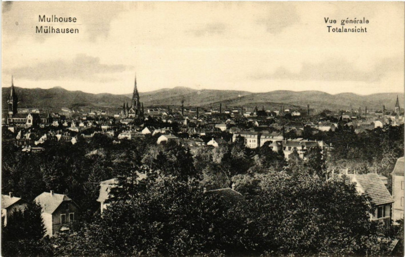 Carte postale ancienne Mulhausen - Mulhouse - Totalansicht - Vue générale à Mulhouse
