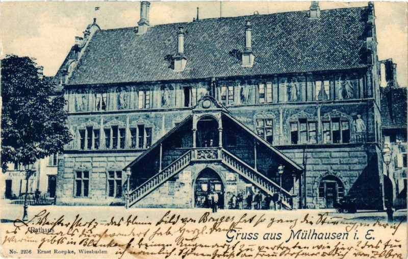 Carte postale ancienne Mulhausen - Mulhouse - Rathaus à Mulhouse