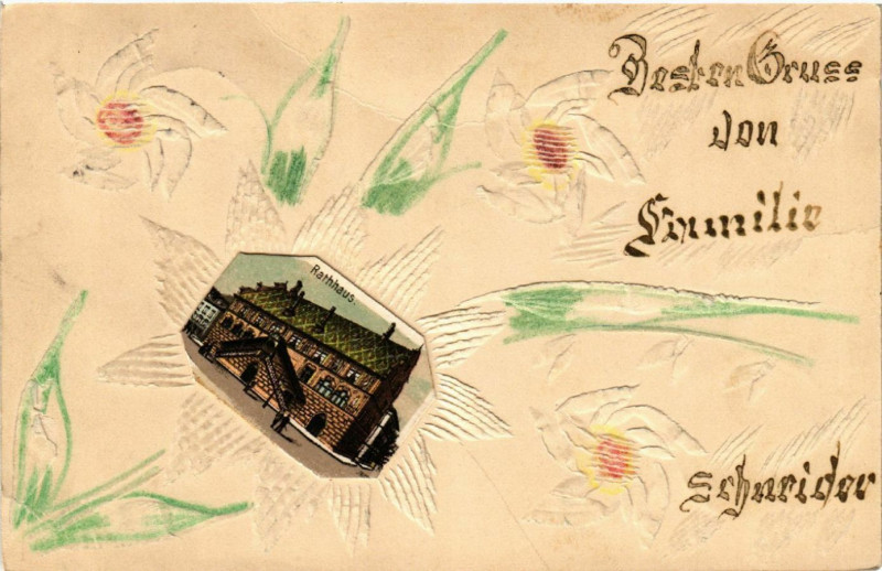 Carte postale ancienne Mulhausen - Mulhouse - Rathaus à Mulhouse