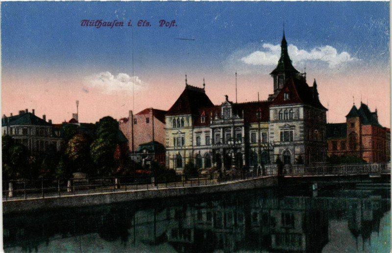 Carte postale ancienne Mulhausen - Mulhouse - Post à Mulhouse