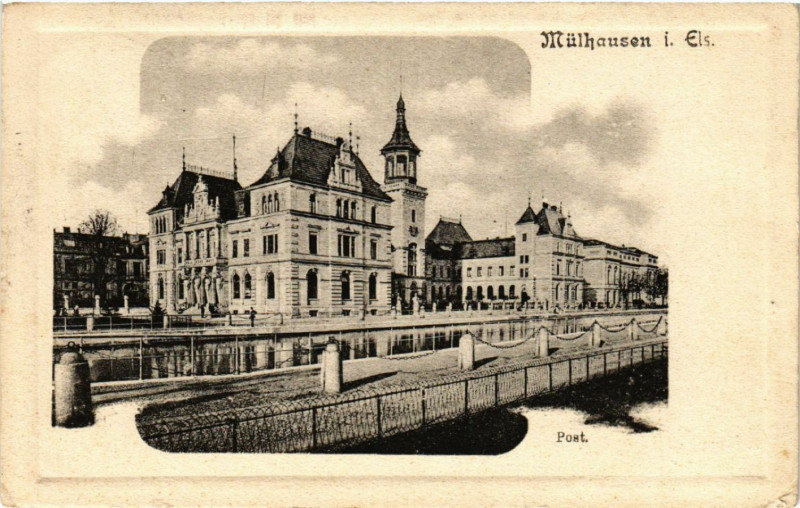 Carte postale ancienne Mulhausen - Mulhouse - Post à Mulhouse