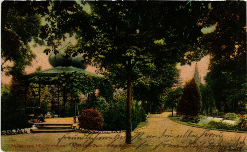 Carte postale ancienne Mulhausen - Mulhouse - Park - Parc à Mulhouse
