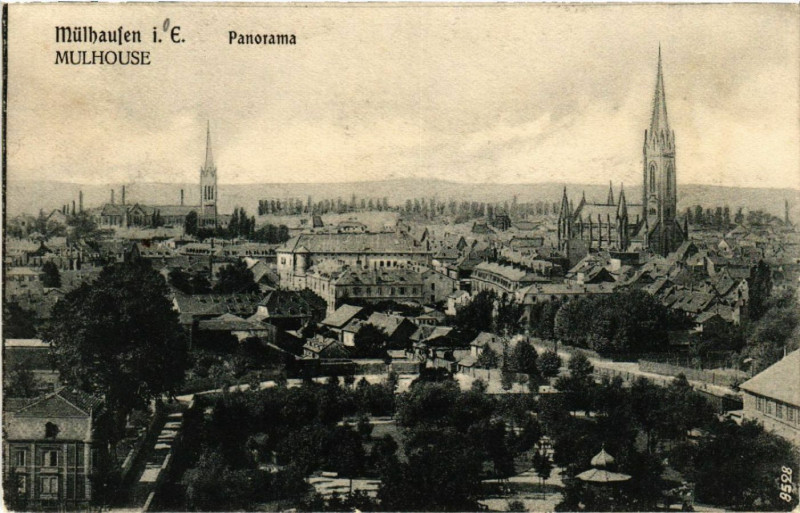 Carte postale ancienne Mulhausen - Mulhouse - Panorama à Mulhouse
