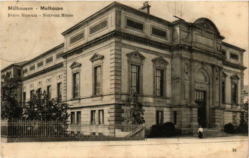 Carte postale ancienne Mulhausen - Mulhouse - Neues Museum - Nouveau Musée à Mulhouse