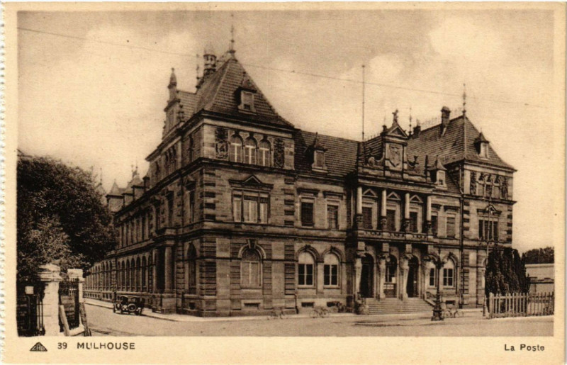 Carte postale ancienne Mulhausen - Mulhouse - La Poste à Mulhouse