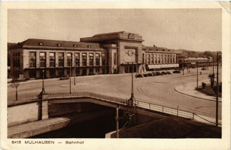 Carte postale ancienne Mulhausen - Mulhouse - La Gare - Bahnhof à Mulhouse