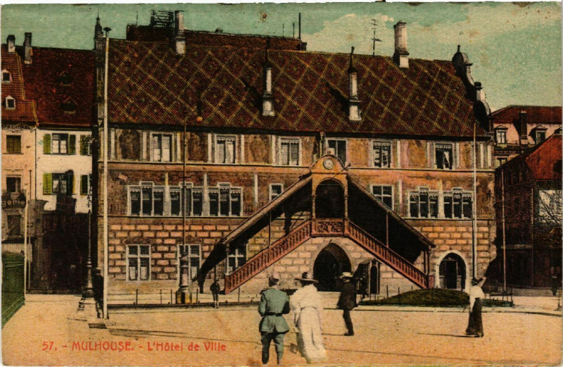 Carte postale ancienne Mulhausen - Mulhouse - L'Hotel de Ville à Mulhouse